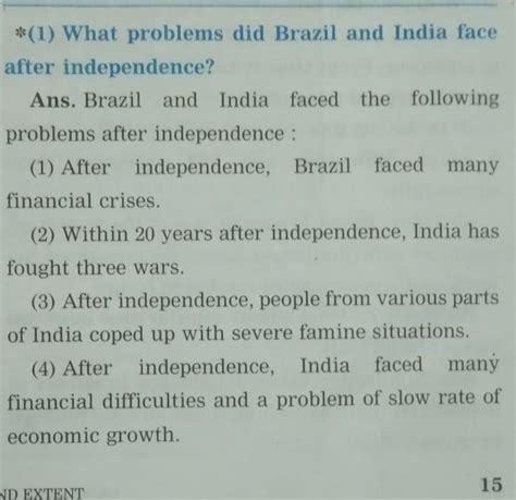 Did Brazil and India face after independence